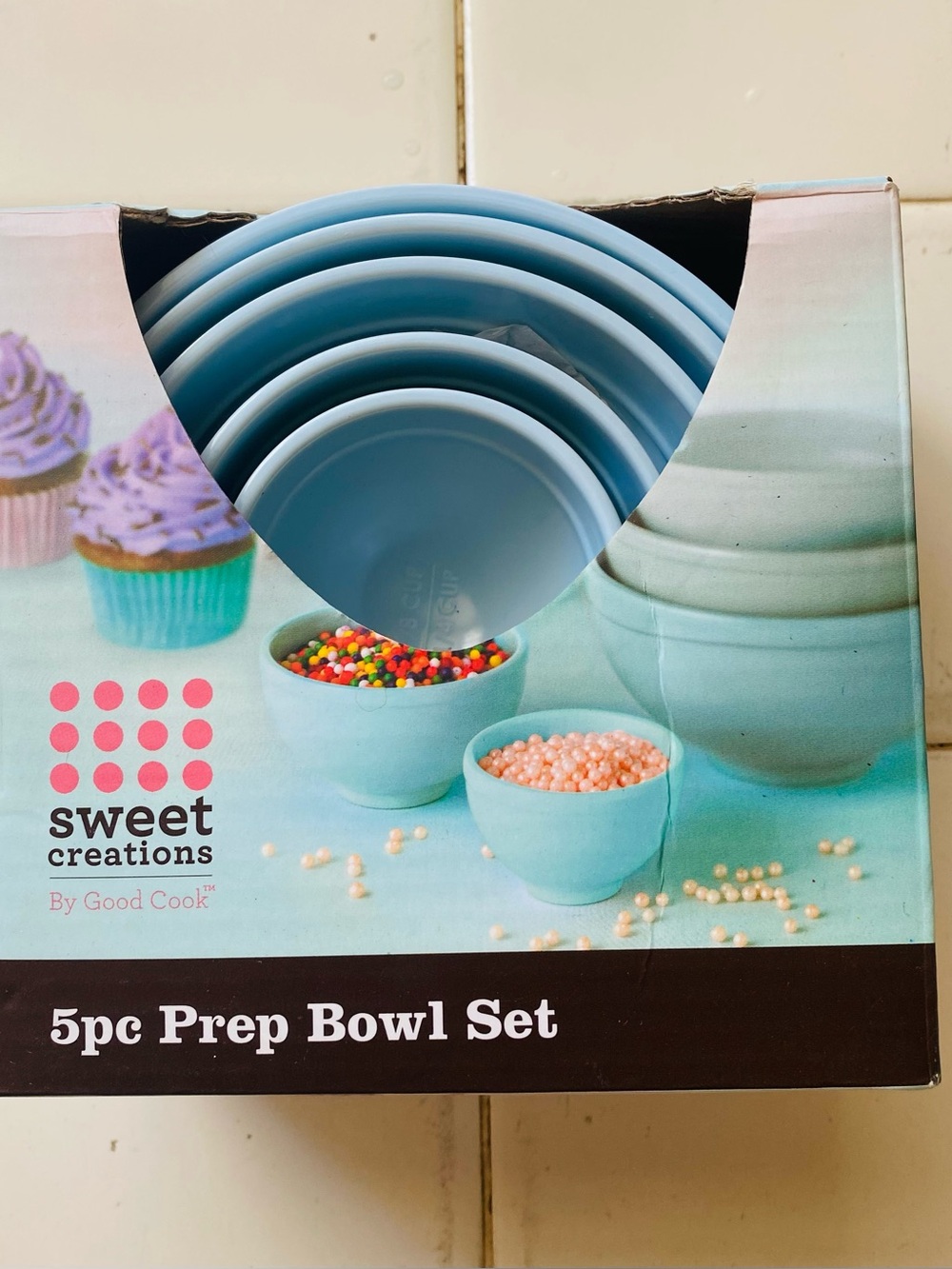 Sweet Creations 5-Piece Prep measuring Bowl Set in Mint Green